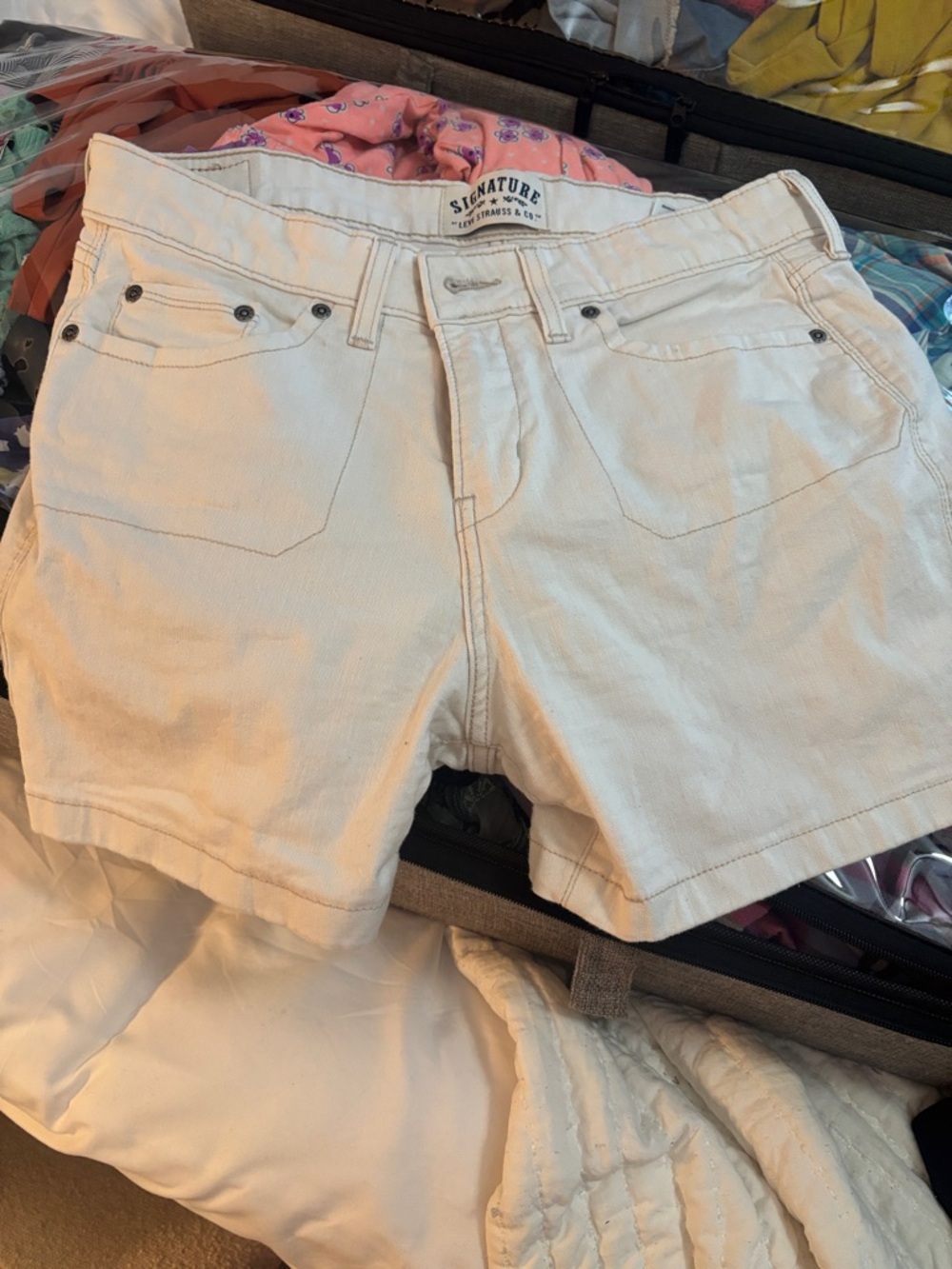 Signature Cream Women's Denim Shorts